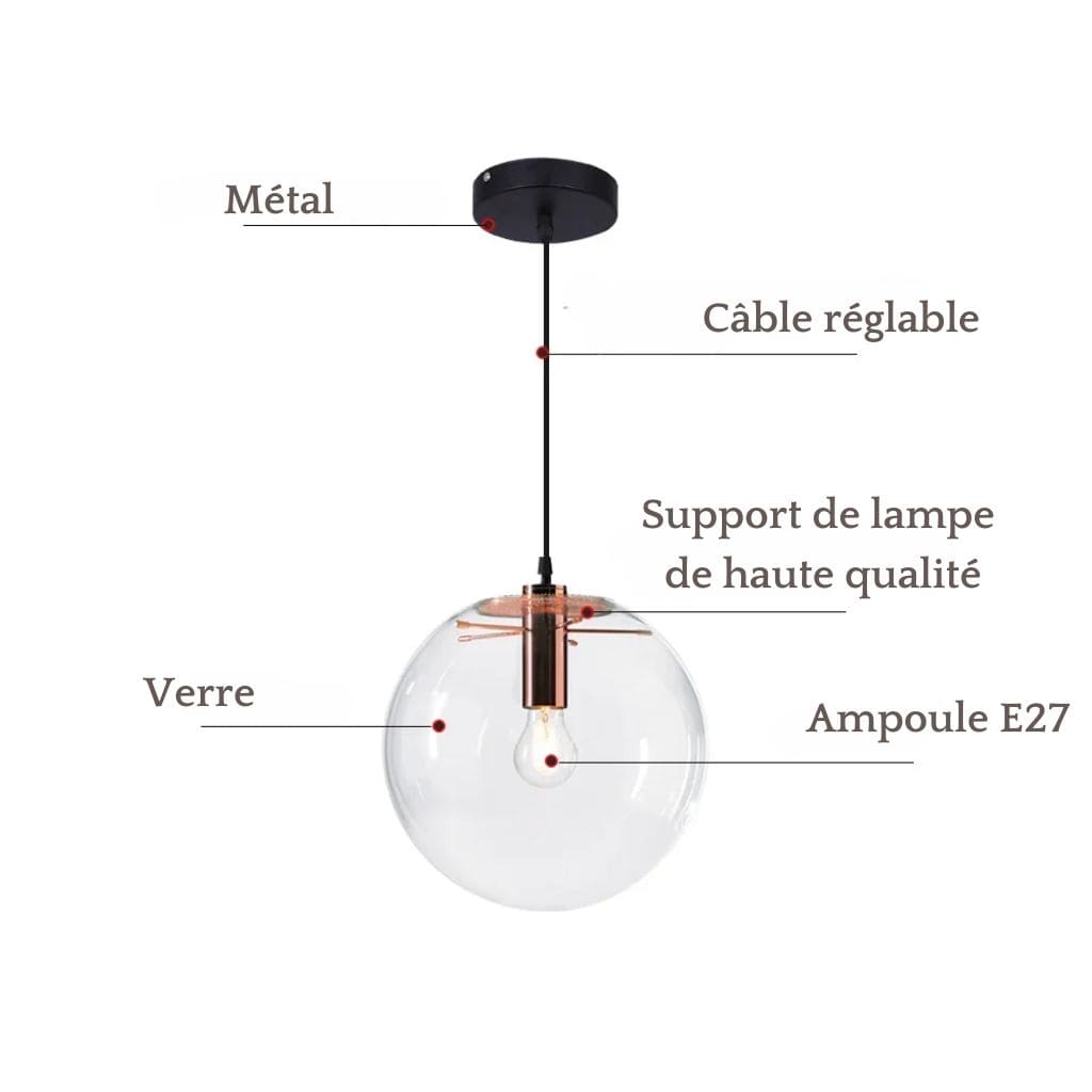 Glass ball chandelier