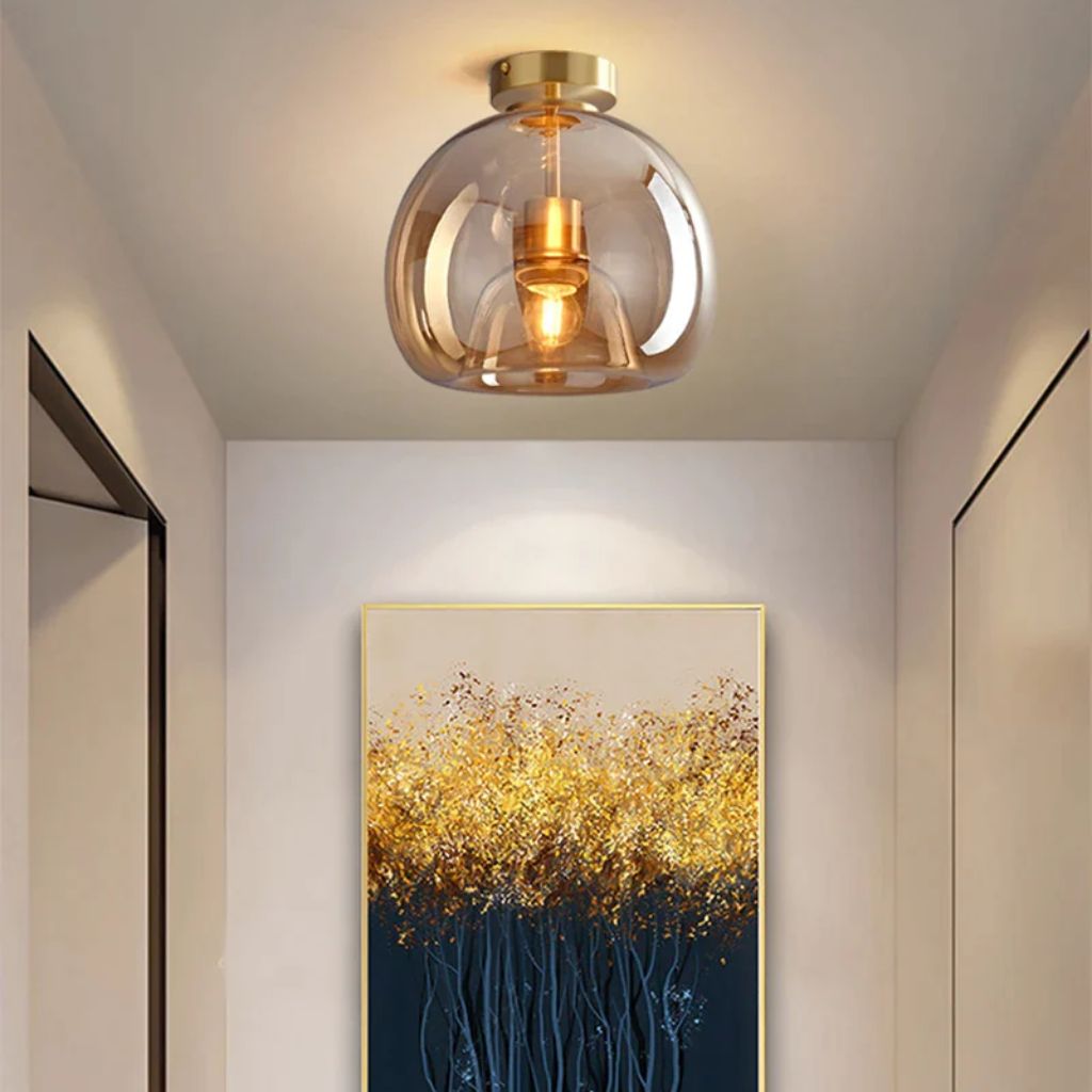 Nordic glass chandelier for LED ceiling