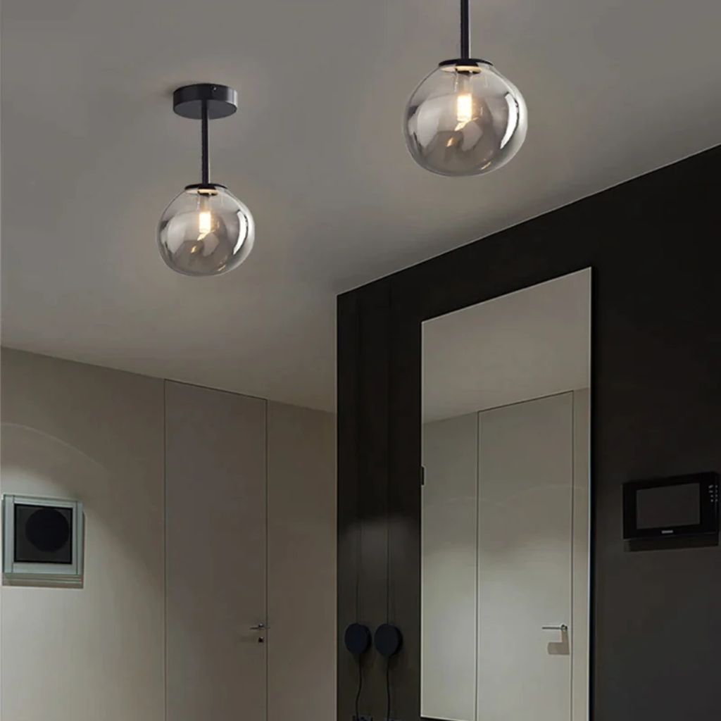 Nordic glass chandelier for LED ceiling