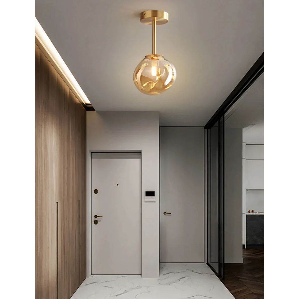 Nordic glass chandelier for LED ceiling