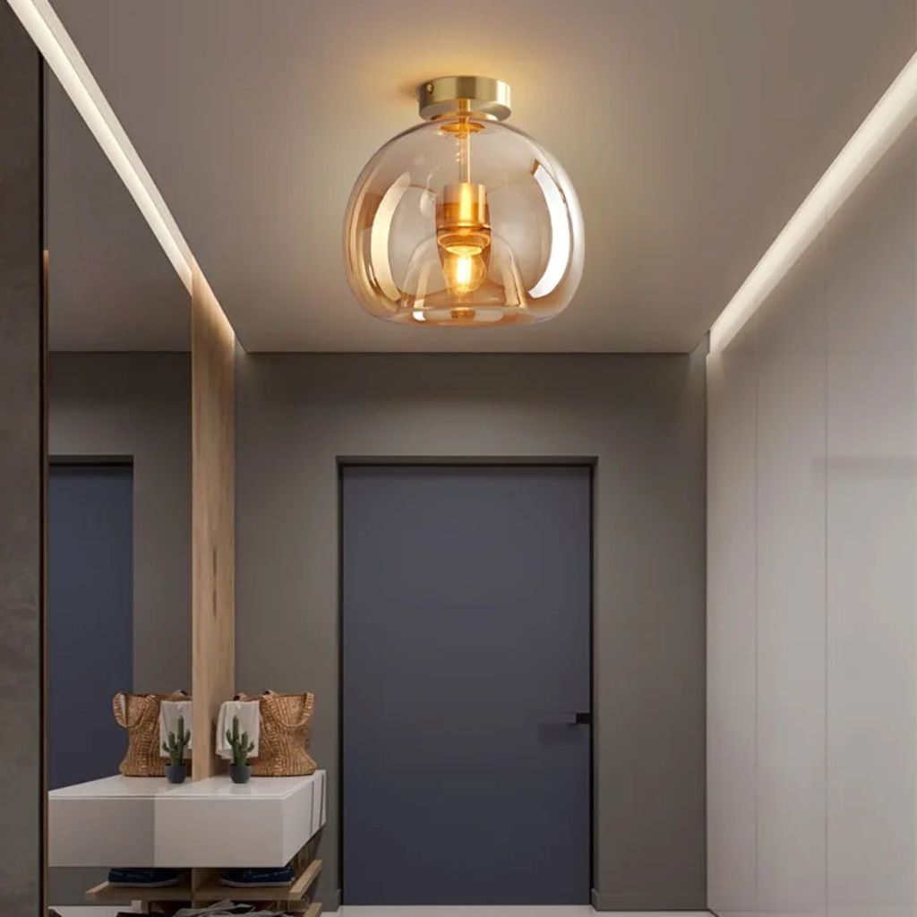 Nordic glass chandelier for LED ceiling