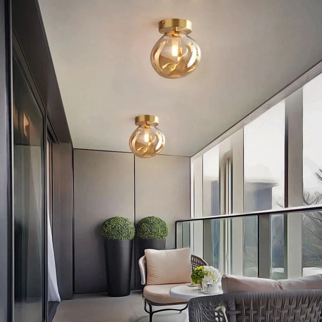 Nordic glass chandelier for LED ceiling