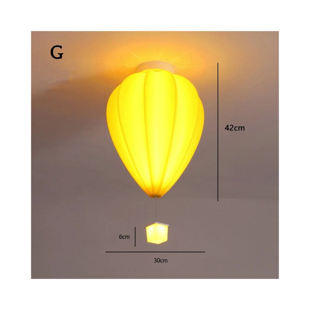 Child ceiling lamp - colorful hot air balloon