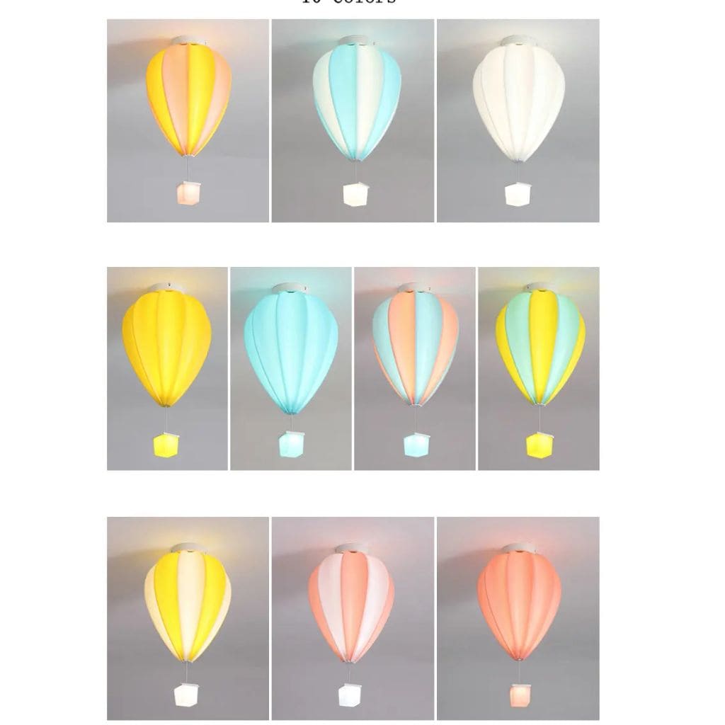 Child ceiling lamp - colorful hot air balloon