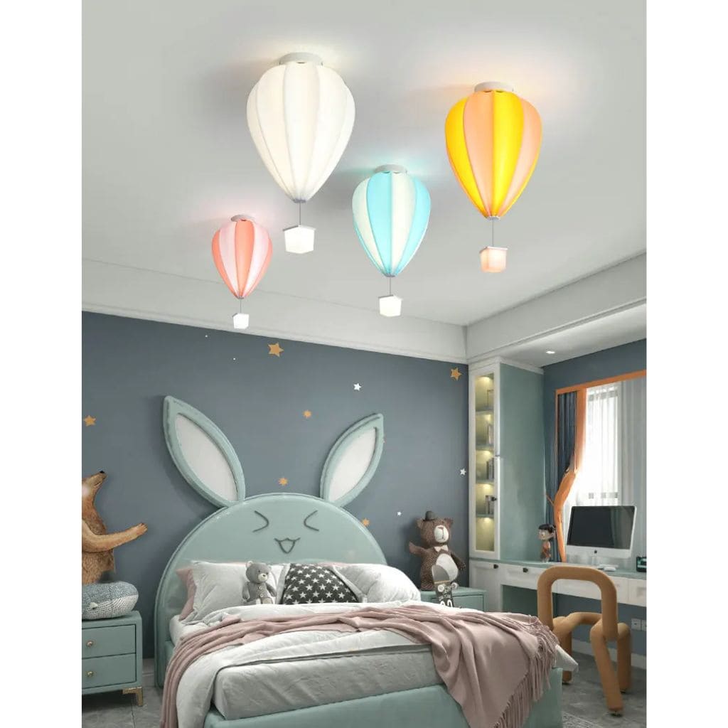 Child ceiling lamp - colorful hot air balloon