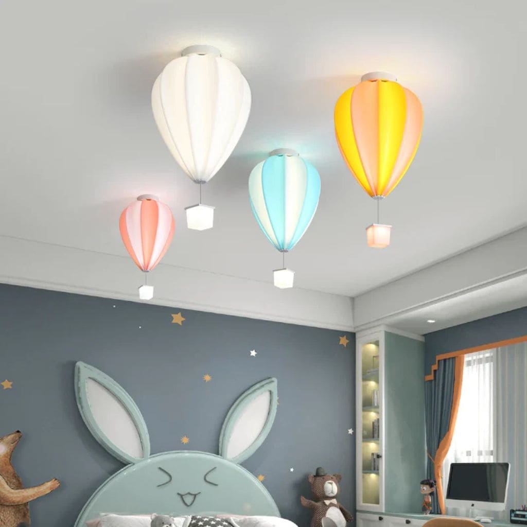 Child ceiling lamp - colorful hot air balloon