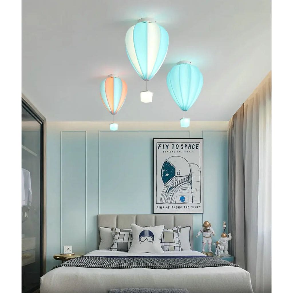 Child ceiling lamp - colorful hot air balloon