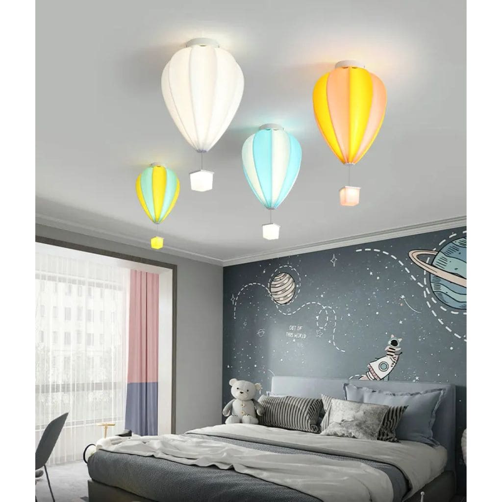 Child ceiling lamp - colorful hot air balloon