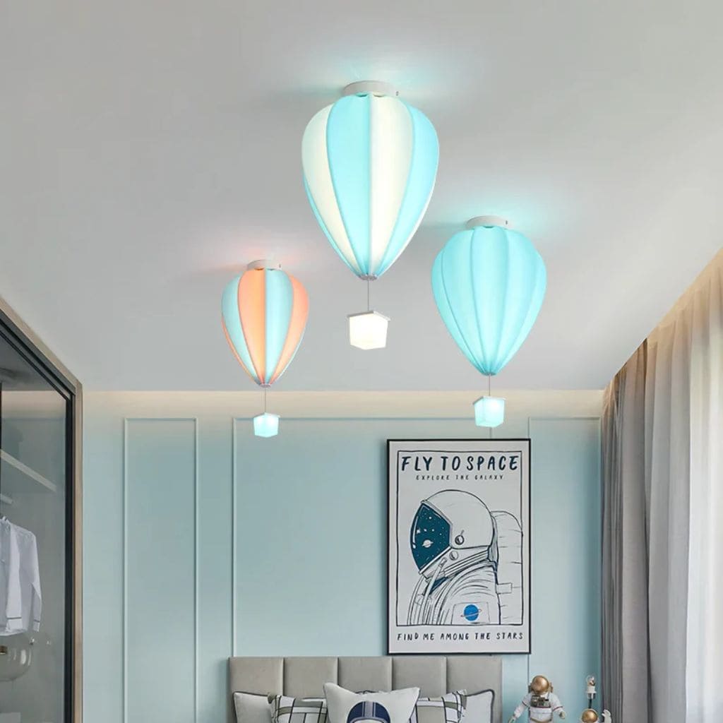 Child ceiling lamp - colorful hot air balloon
