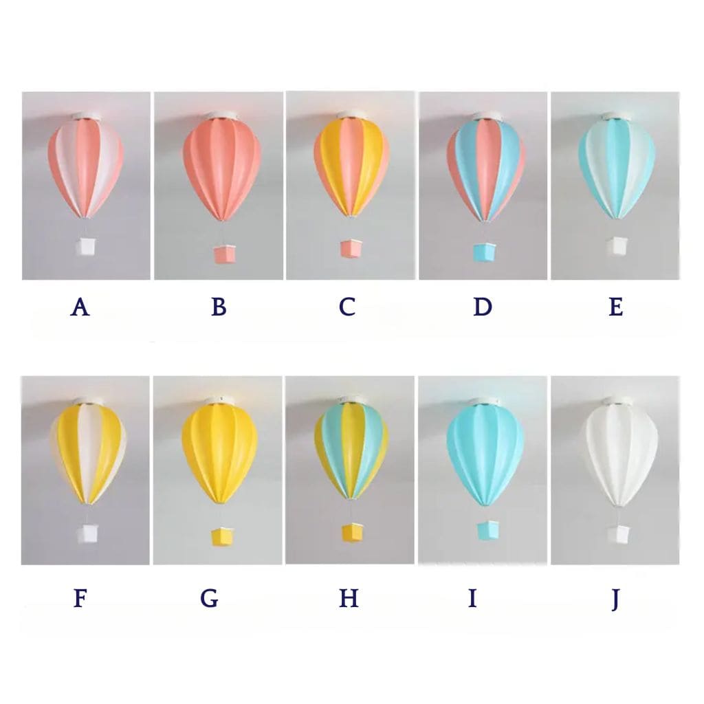 Child ceiling lamp - colorful hot air balloon