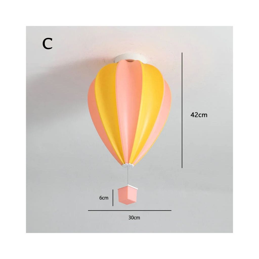 Child ceiling lamp - colorful hot air balloon