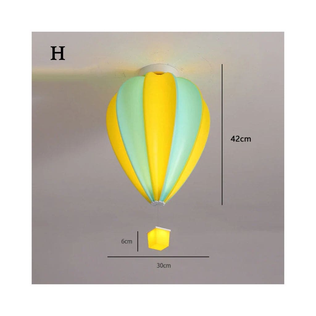 Child ceiling lamp - colorful hot air balloon