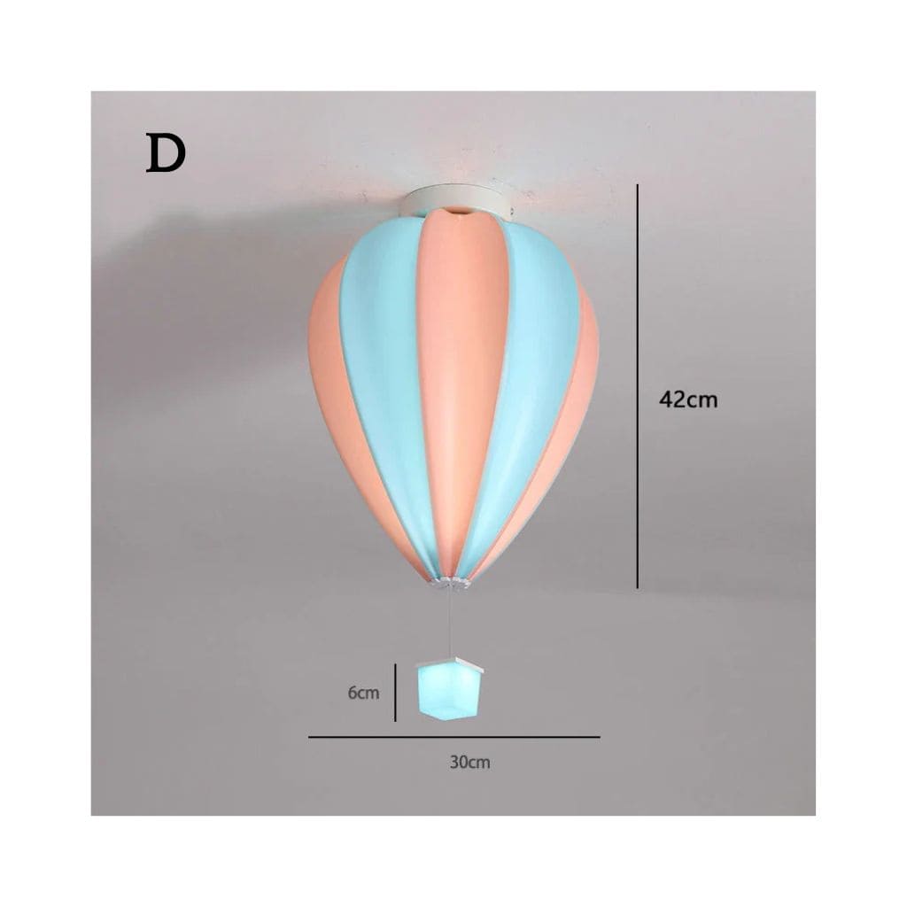 Child ceiling lamp - colorful hot air balloon