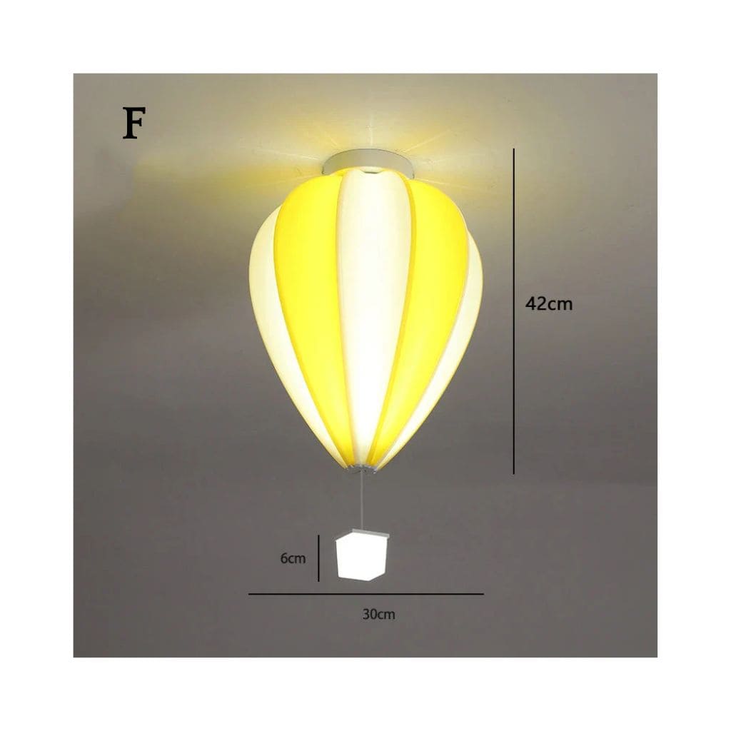 Child ceiling lamp - colorful hot air balloon