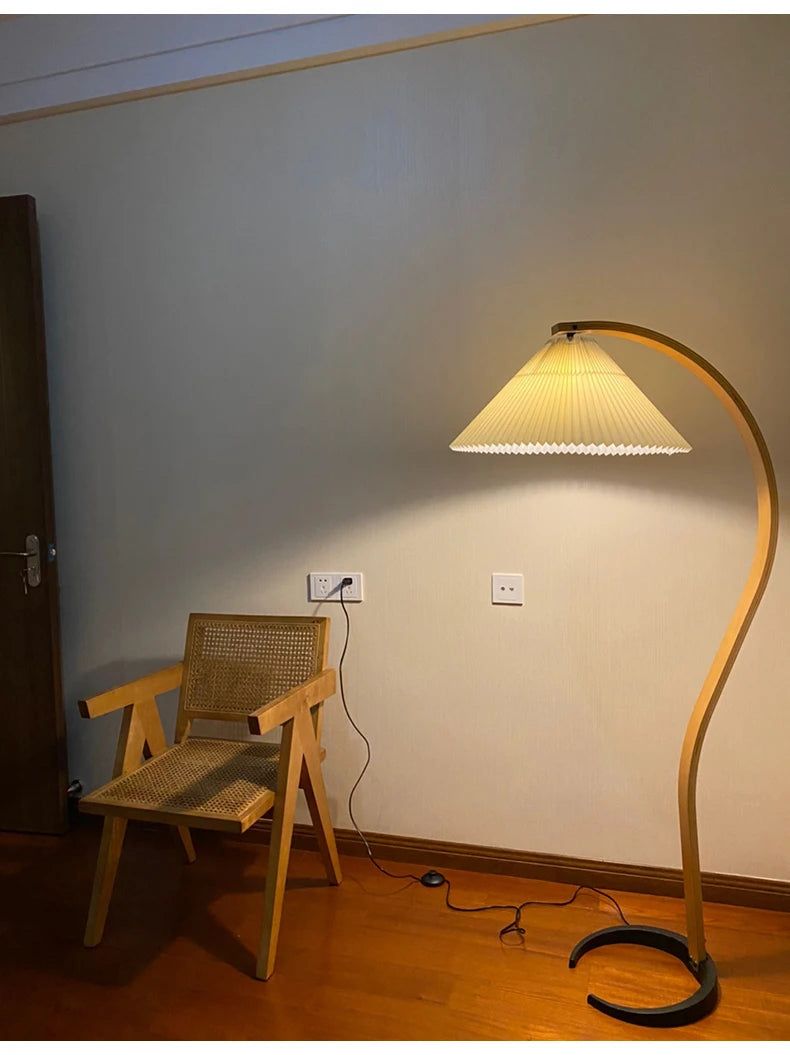 Solid wood lamp with LED lighting