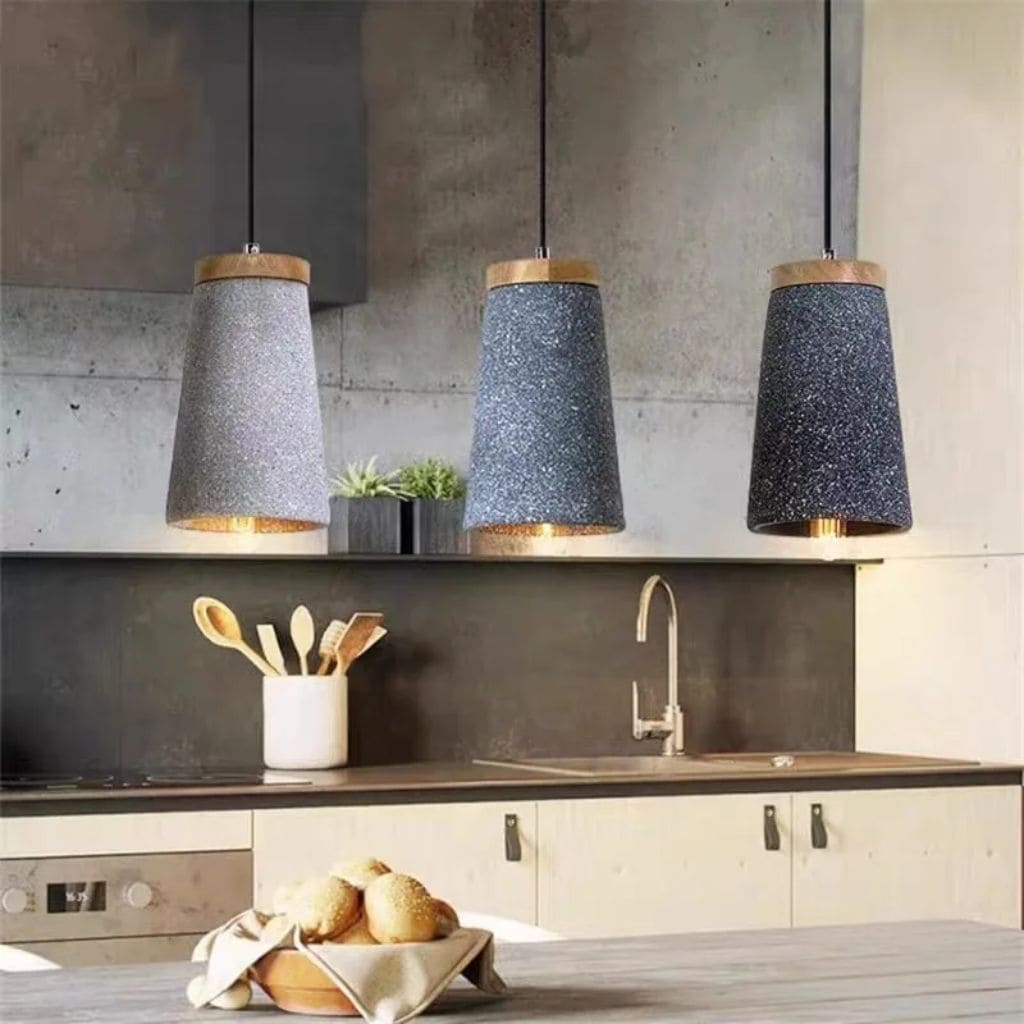 Vintage Industrial Concrete Pendant Light