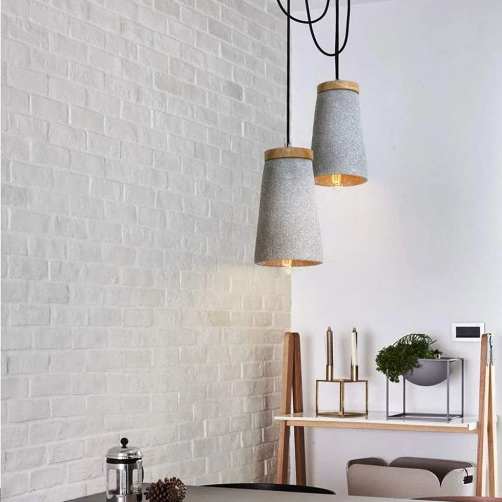 Vintage Industrial Concrete Pendant Light