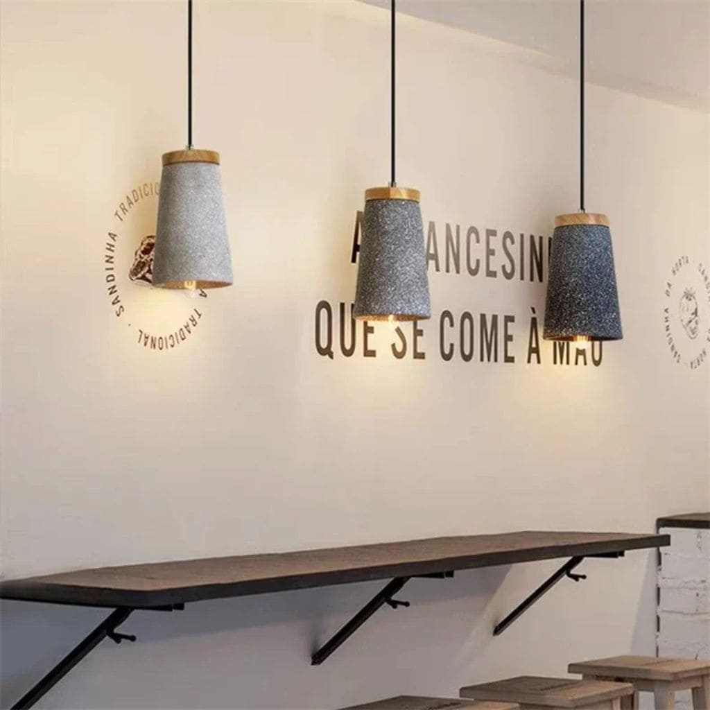 Vintage Industrial Concrete Pendant Light