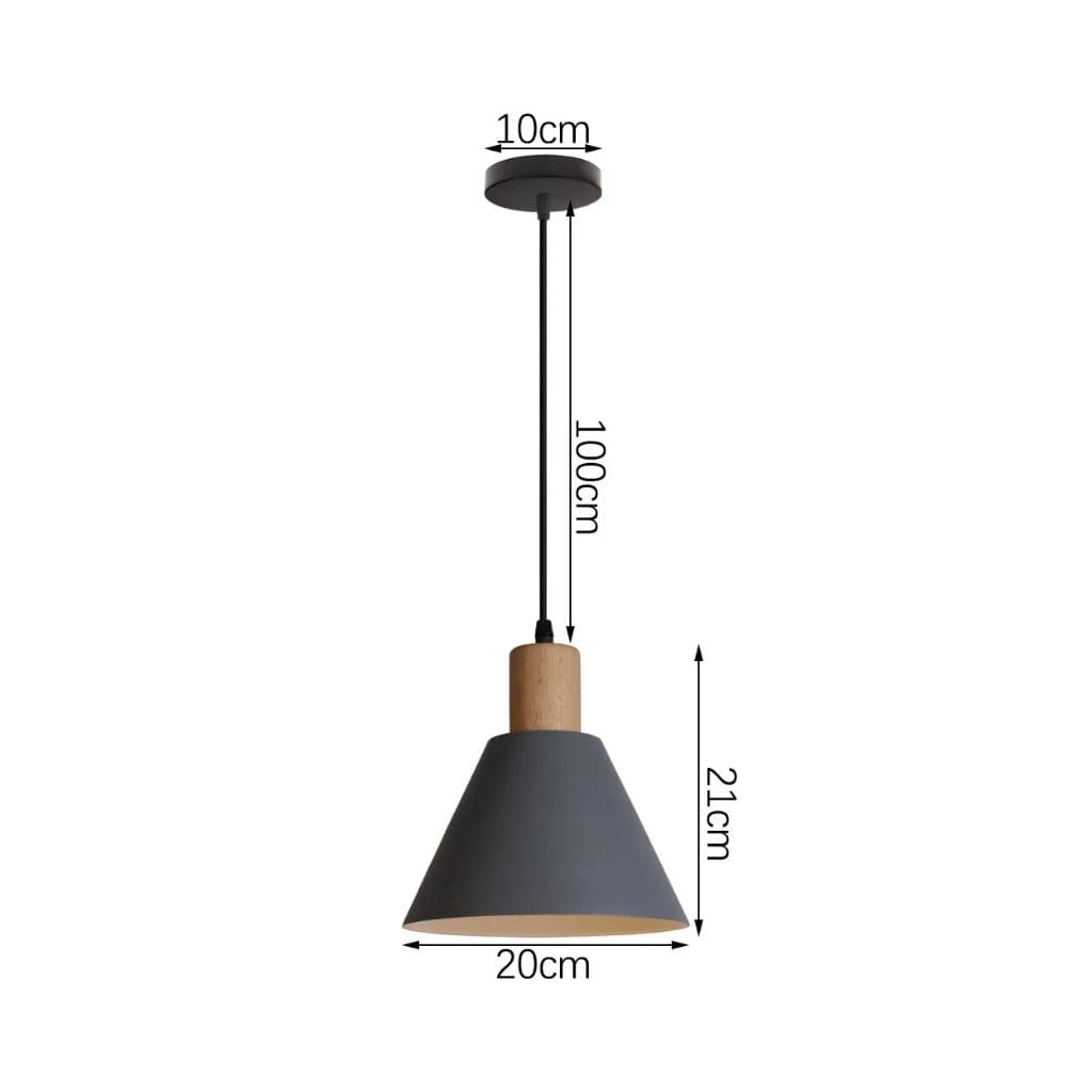 Industrial wood and iron suspension