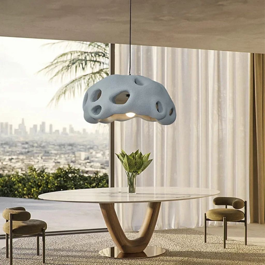 LED luminaire suspension with retro wabi sabi style