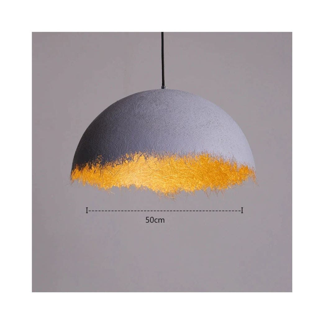 Nordic LED suspension in half-moon
