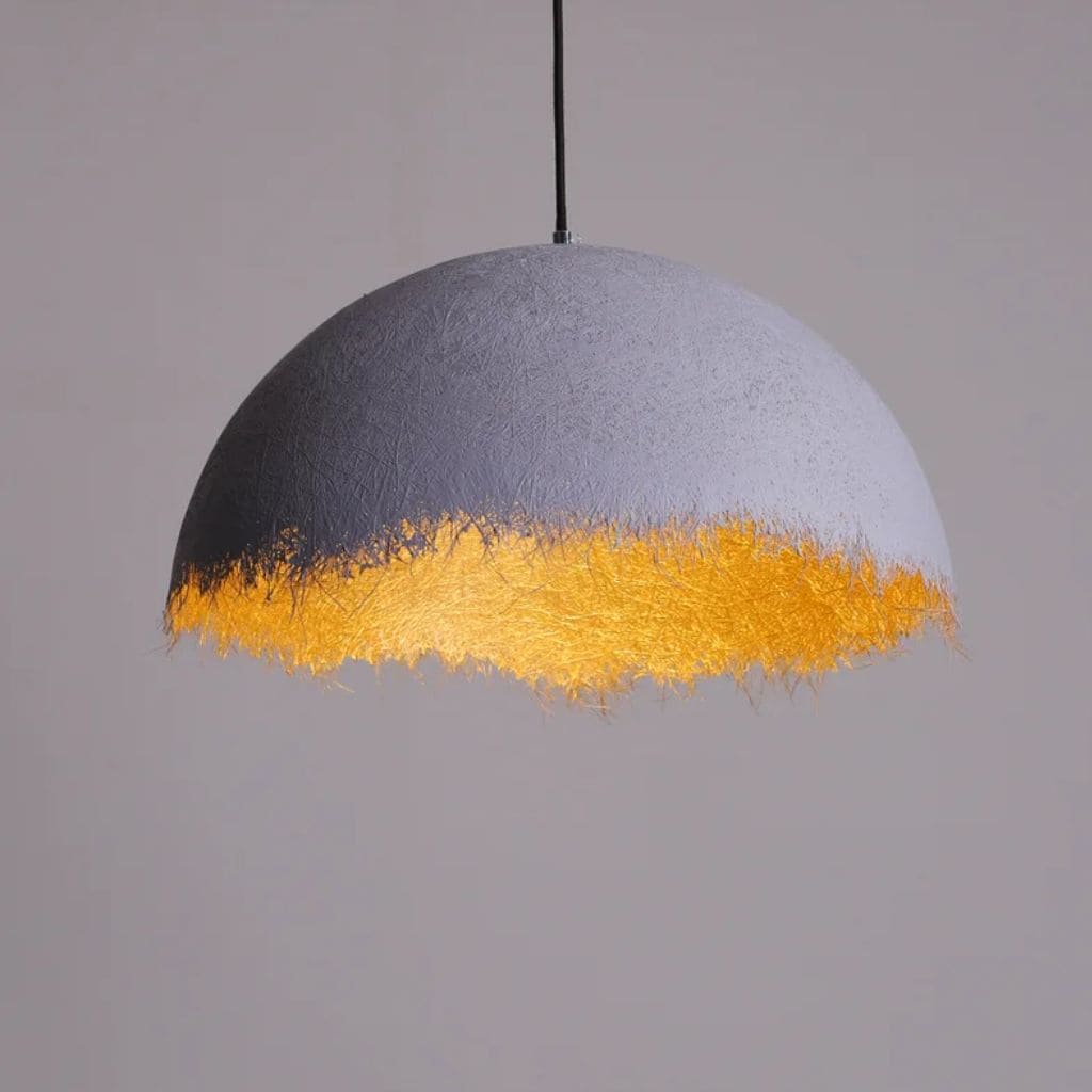 Nordic LED suspension in half-moon
