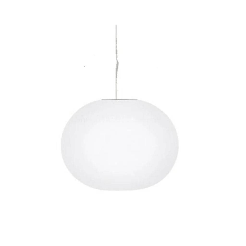Nordic suspension in modern white glass