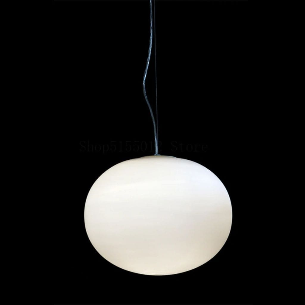 Nordic suspension in modern white glass