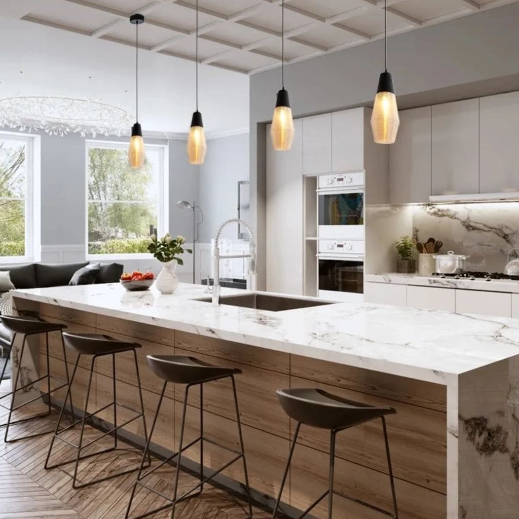 Luxury minimalist glass suspension
