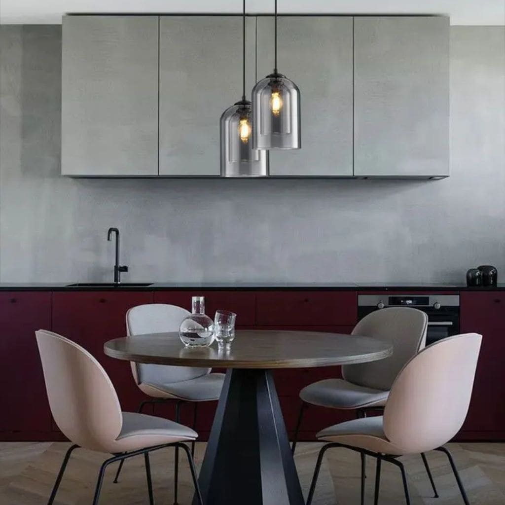 LED modern glass suspension