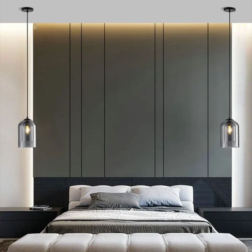 LED modern glass suspension