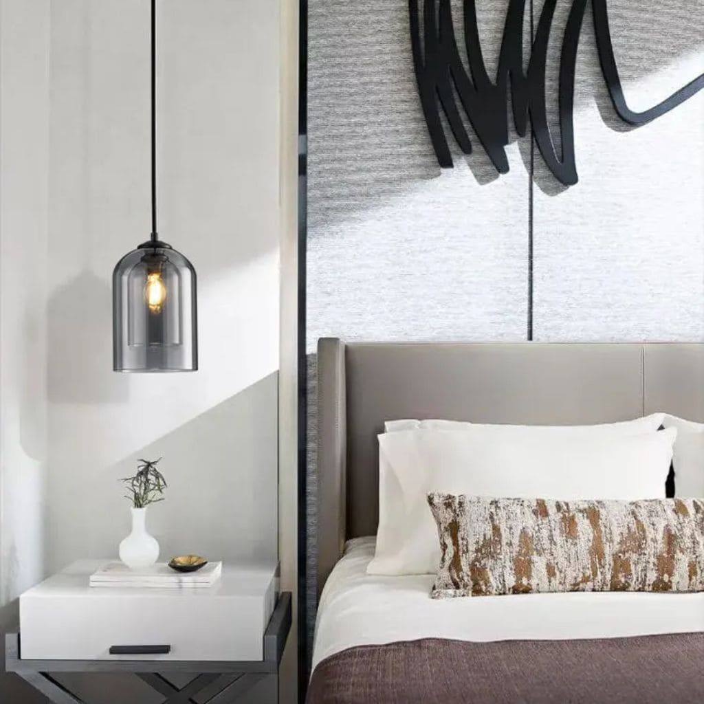 LED modern glass suspension