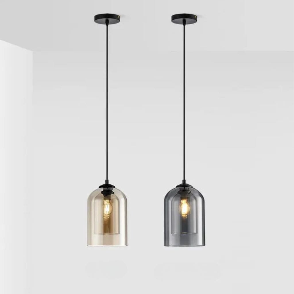 LED modern glass suspension