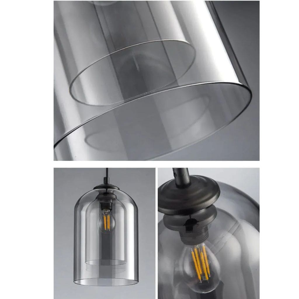 LED modern glass suspension
