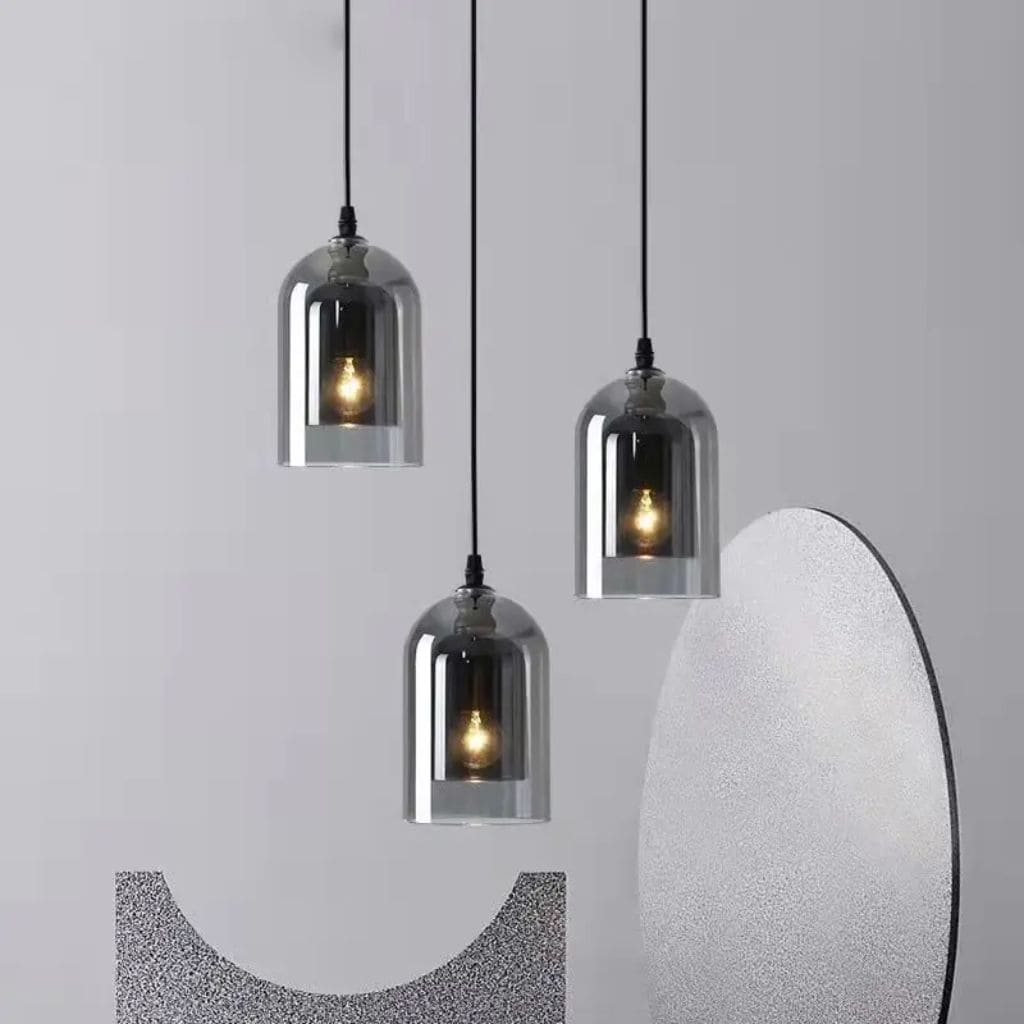 LED modern glass suspension