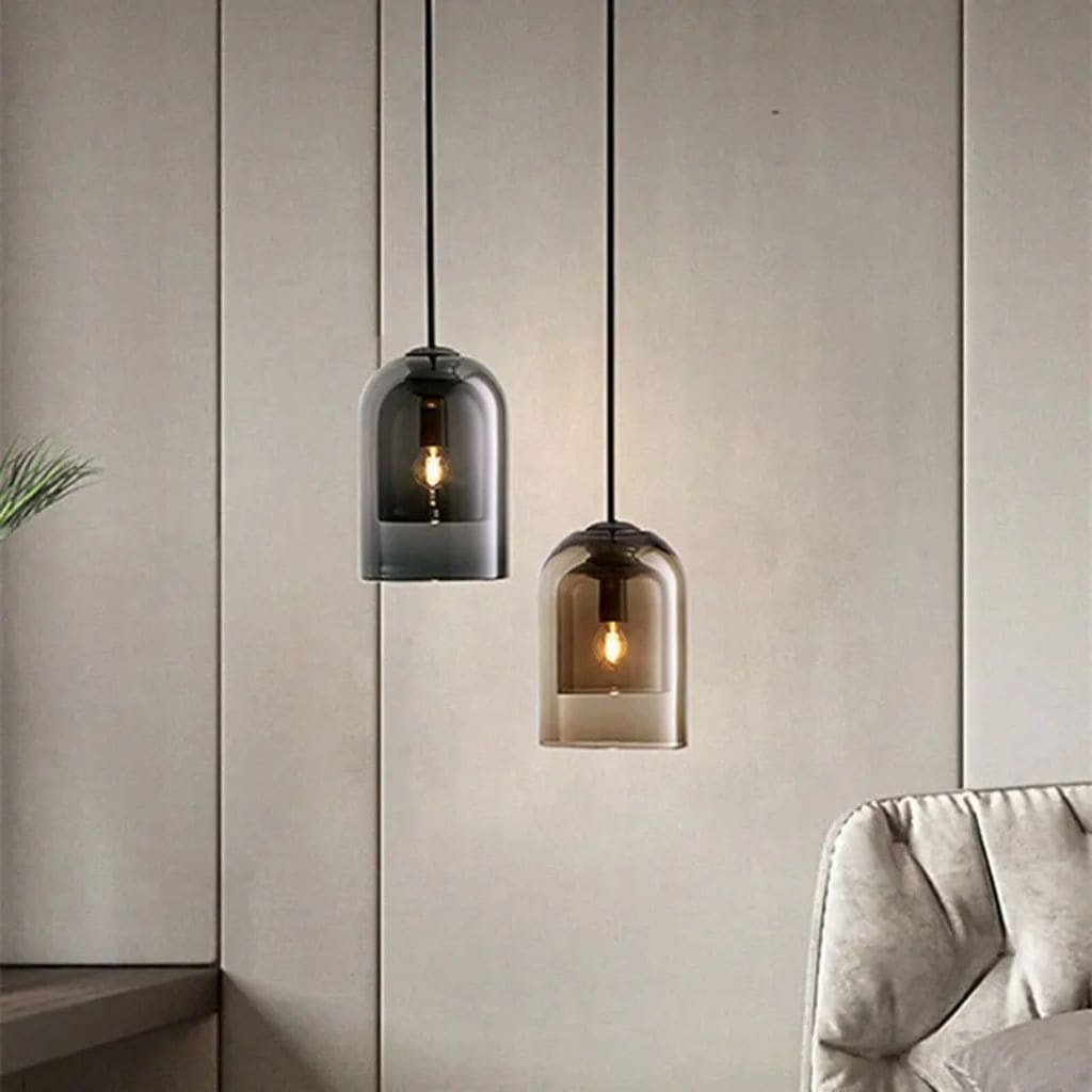 LED modern glass suspension