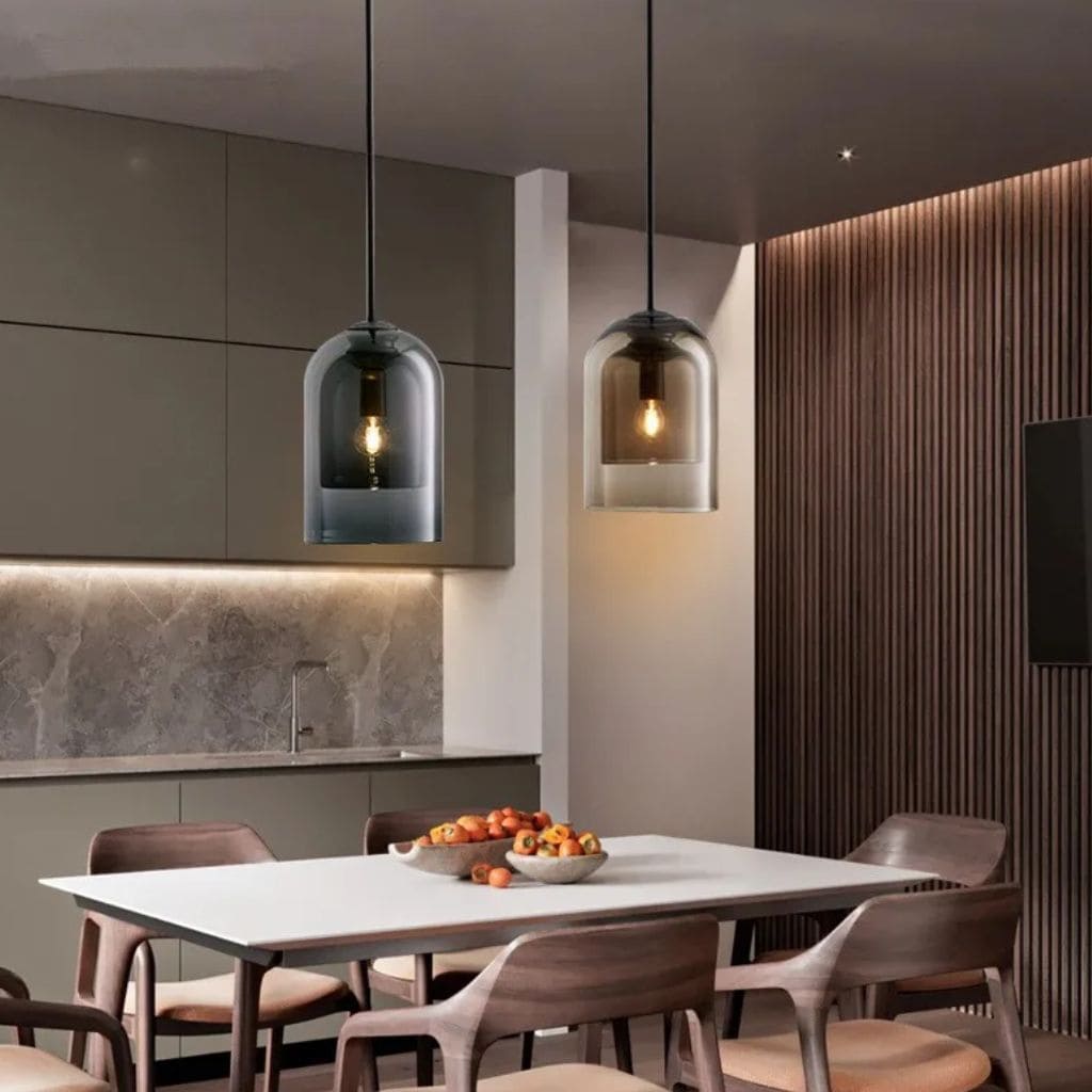 LED modern glass suspension