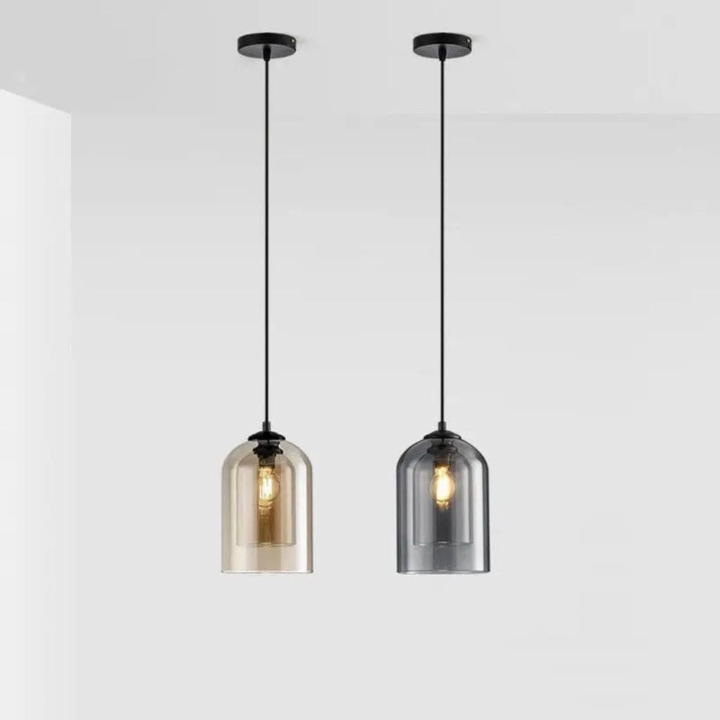 LED modern glass suspension