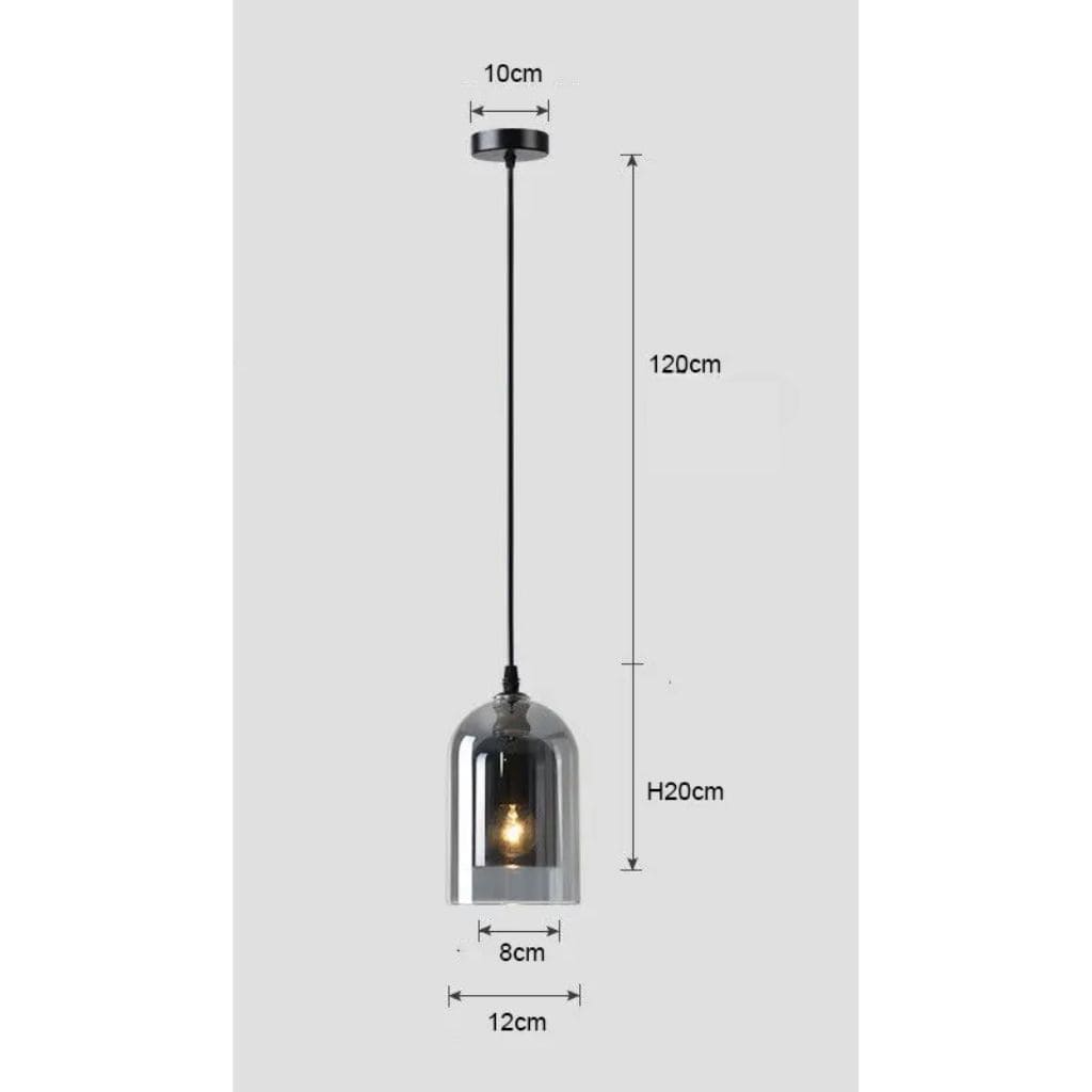 LED modern glass suspension