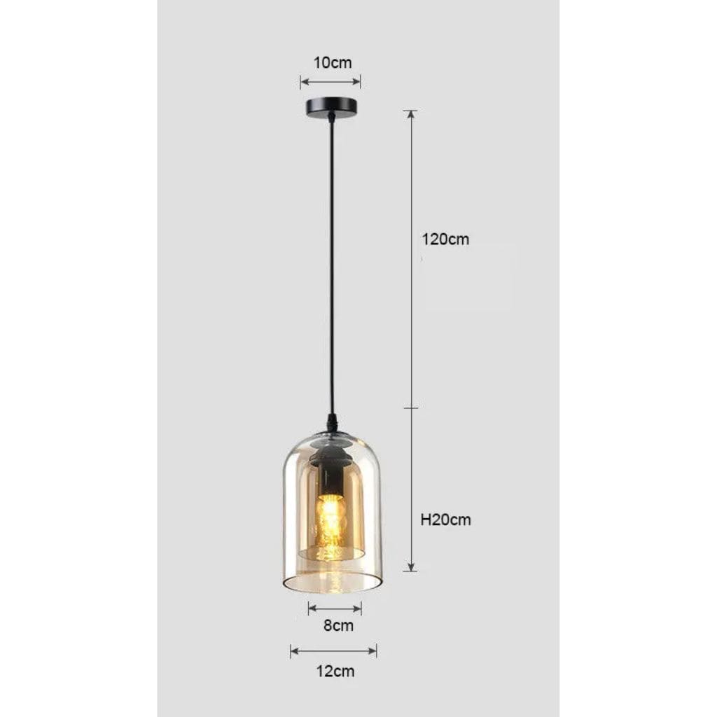 LED modern glass suspension