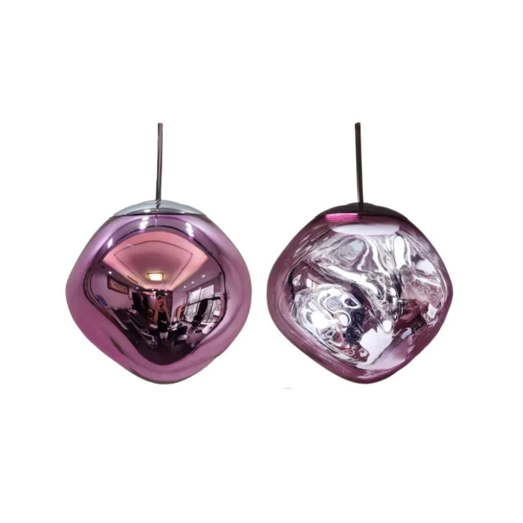 Modern pendant light in colored glass