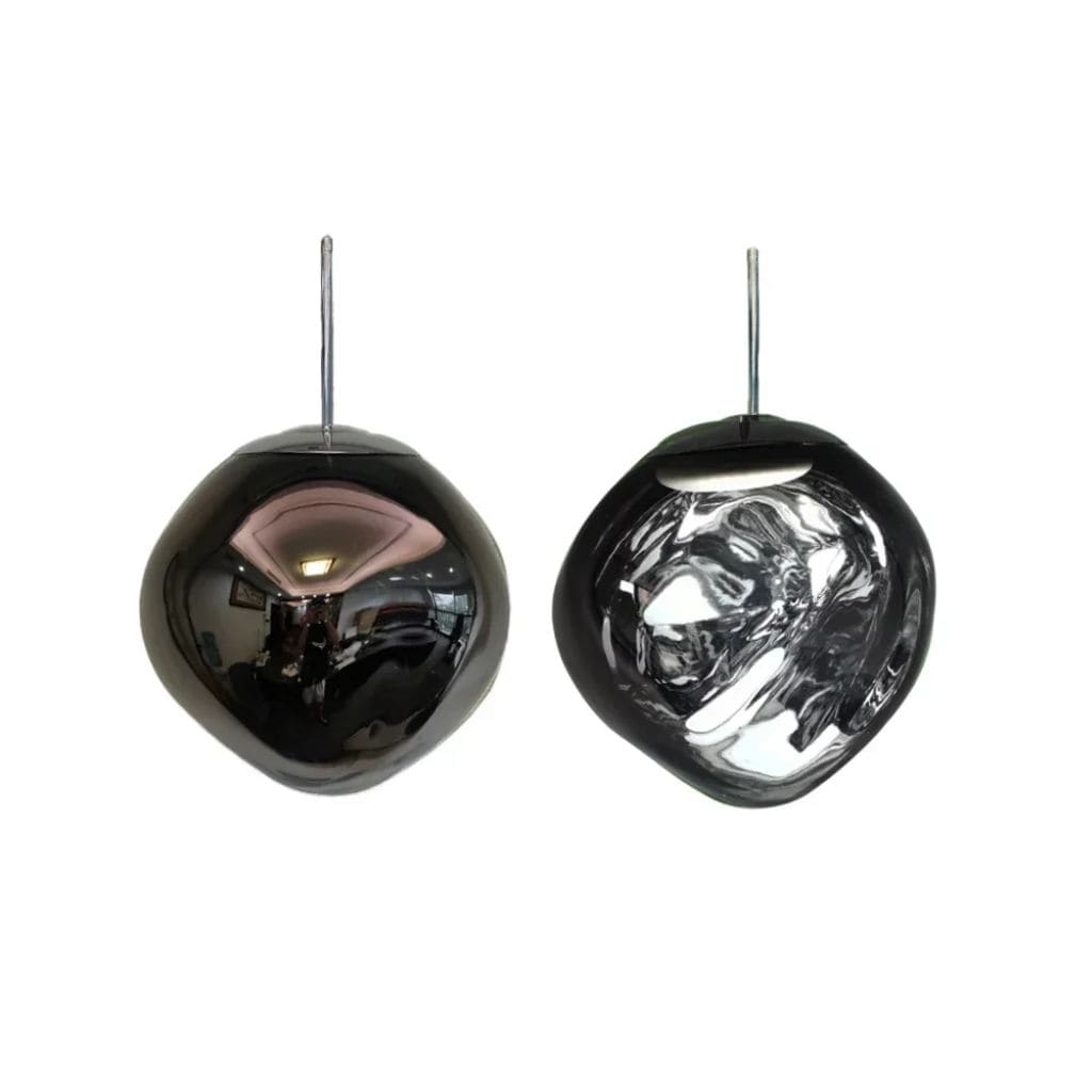 Modern pendant light in colored glass