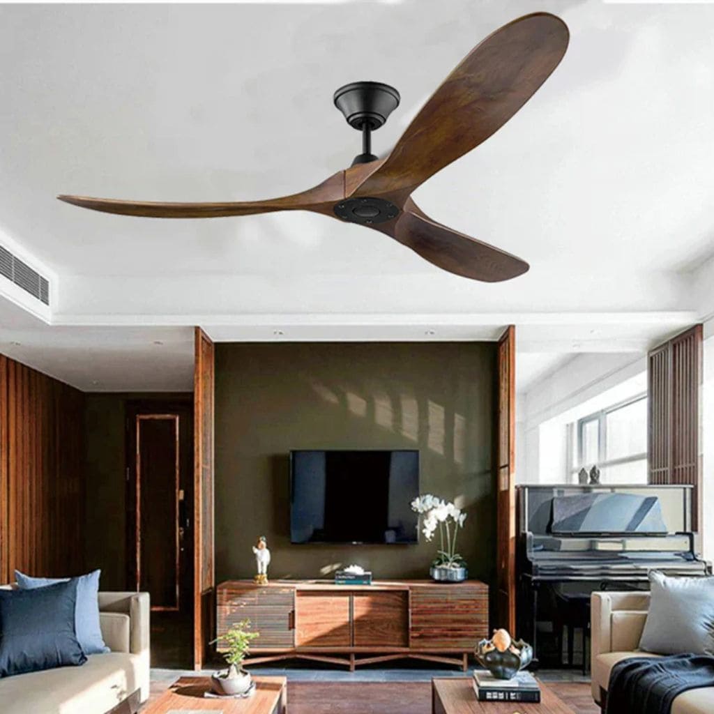 Tropical Style Wood Ceiling Fan