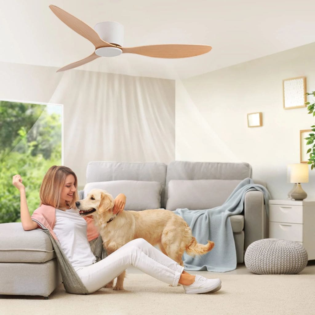 White modern ceiling fan