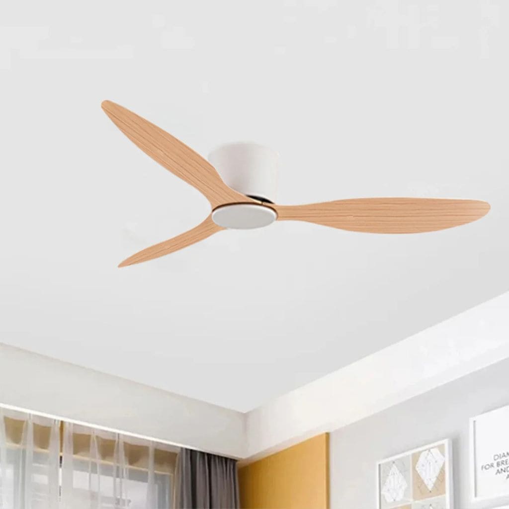 White modern ceiling fan