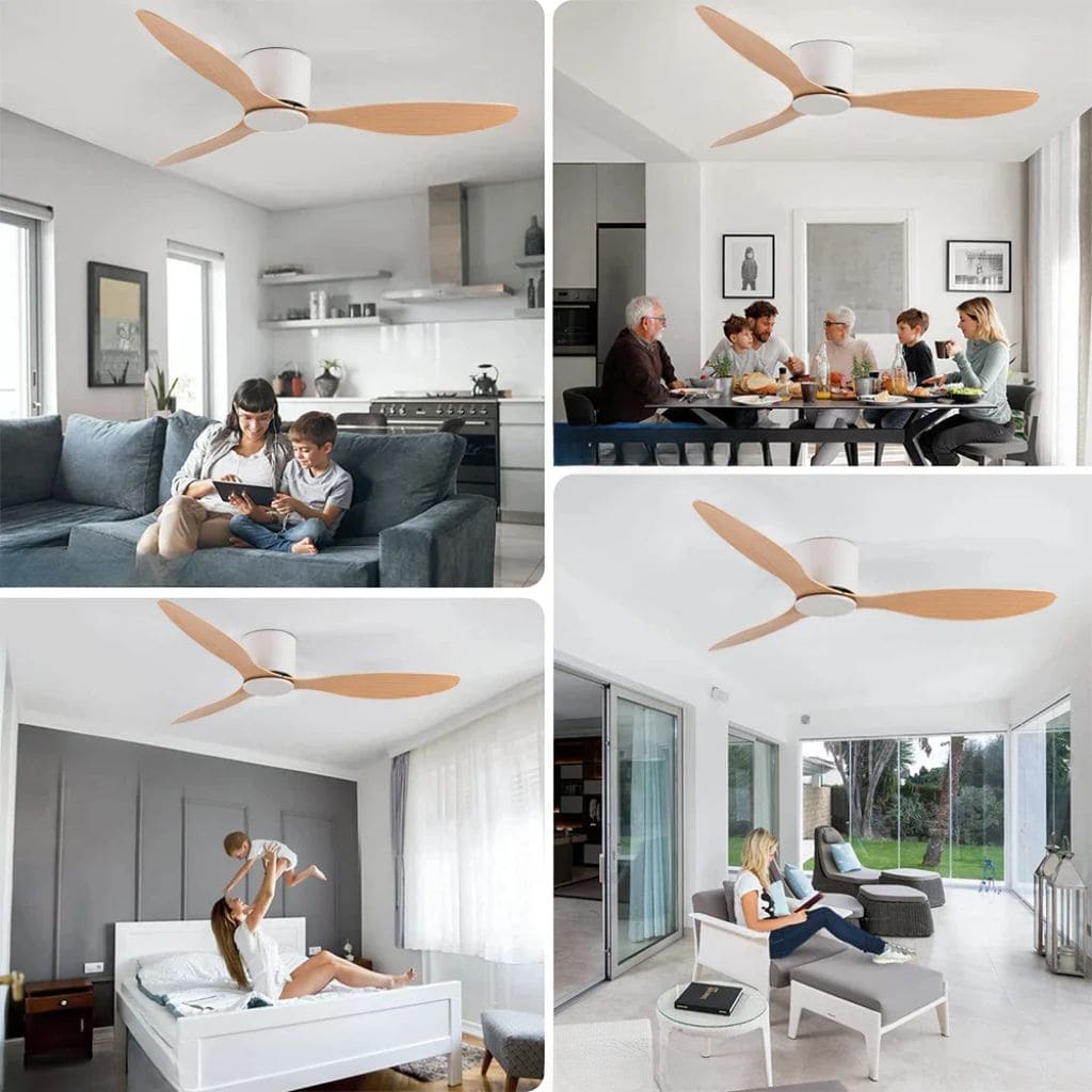 White modern ceiling fan