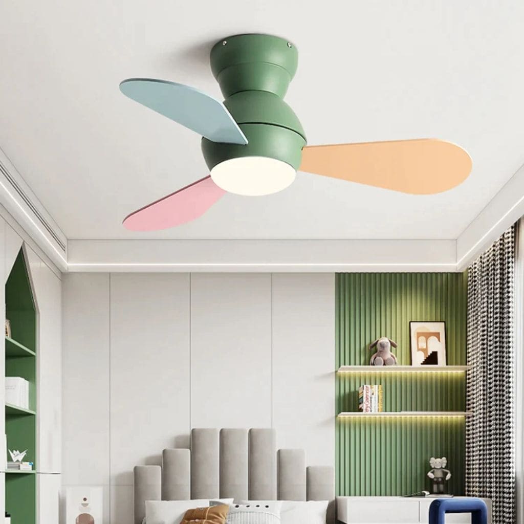 Modern ceiling fan for children's rooms