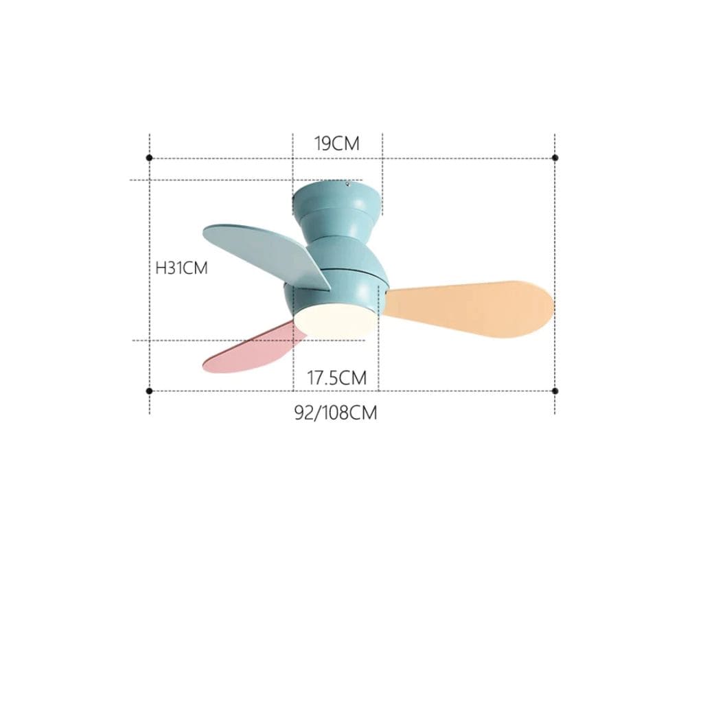 Modern ceiling fan for children's rooms